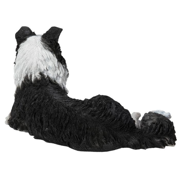 置物 うつぶせボーダーコリー 犬 イヌ 高さ36cm おしゃれ 大きい 玄関 インテリア 庭 ガーデン かわいい オブジェ 北欧 リアル 大型 面白い ウービア_5