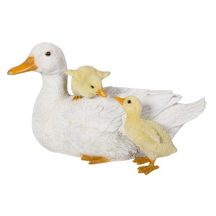 かわいい 置物 動物 アヒルの親子 鳥 動物 おしゃれ 玄関 インテリア ガーデンオーナメント 庭 | WOOBIA | 03