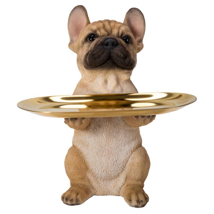 置物 フレンチ・ブルドッグの小物置き 取り外し可能 イヌ 犬 高さ21cm 動物 おしゃれ 大きい 玄関インテリア 庭 ガーデン かわいいオブジェ 北欧 リアル 面白い | WOOBIA | 02