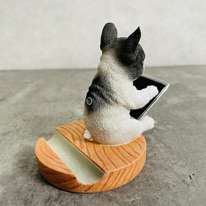 スマホスタンド タブレットを見るフレンチブルドッグ 卓上 アニマル プレゼント 置物 可愛い おしゃれ 動物 ホルダー 写真立て |  | 05