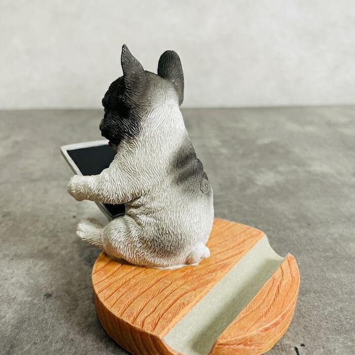 スマホスタンド タブレットを見るフレンチブルドッグ 卓上 アニマル プレゼント 置物 可愛い おしゃれ 動物 ホルダー 写真立て |  | 07