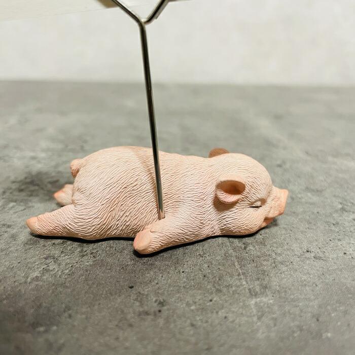 可愛いブタちゃんのメモスタンド 子豚 かわいいメモクリップ 置物 可愛い インテリア 卓上雑貨 メモホルダー カードクリップ |  | 05