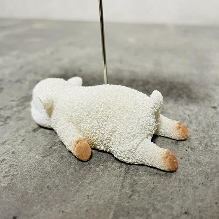 可愛いひつじのメモスタンド 白羊 かわいいメモクリップ 置物 可愛い リアル インテリア 卓上雑貨 メモホルダー カードクリップ |  | 03