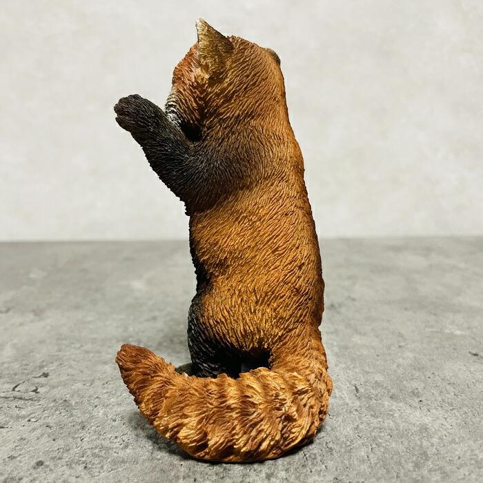 かわいい 置物 動物 手をあげるレッサーパンダ 玄関 おしゃれ 贈り物 可愛い リアル インテリア 雑貨 ガーデンオーナメント | WOOBIA | 03