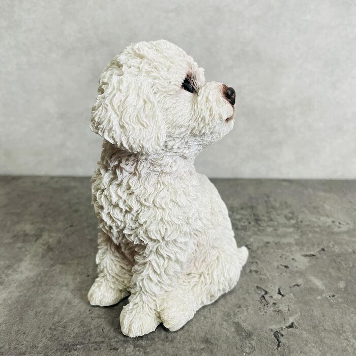 かわいい 犬 置物 振り返るトイプードル 白 動物 おしゃれ 玄関 贈り物 可愛い インテリア ガーデンオーナメント トイレ 卓上 |  | 03
