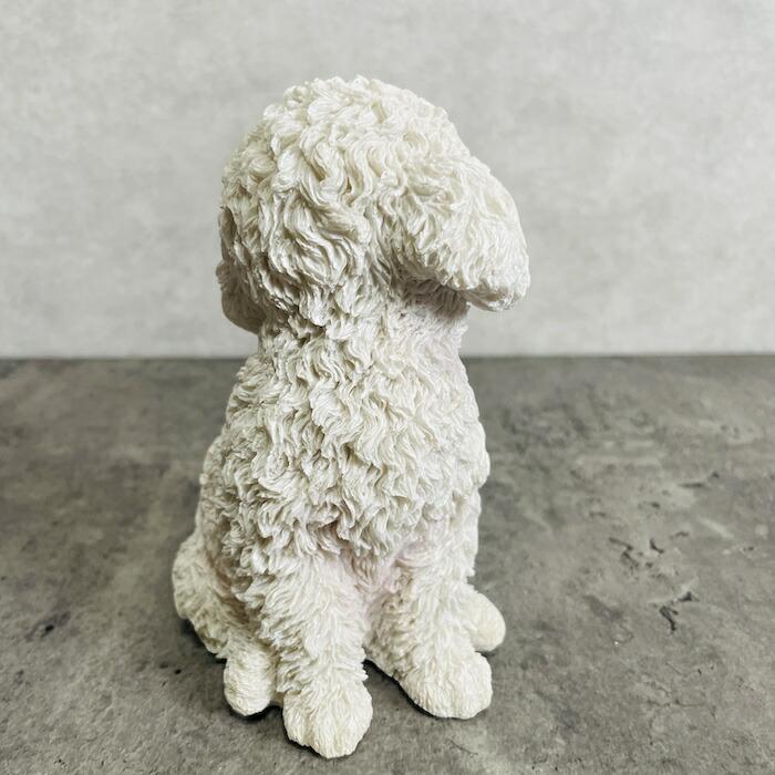 かわいい 犬 置物 振り返るトイプードル 白 動物 おしゃれ 玄関 贈り物 可愛い インテリア ガーデンオーナメント トイレ 卓上 |  | 05