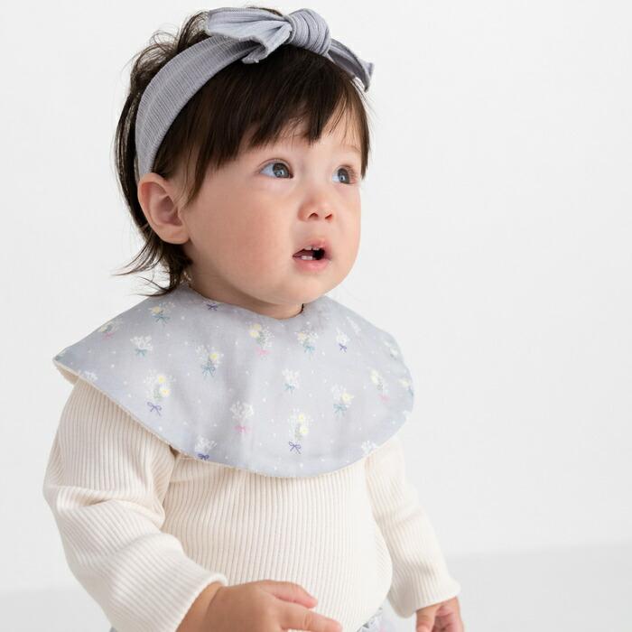 3色から選べる ベビーギフト 3点セット スタイ ヘアバンド ブルマ はなことばシリーズ Lien de famille  おしゃれで可愛いプレゼント | lien de famille | 15