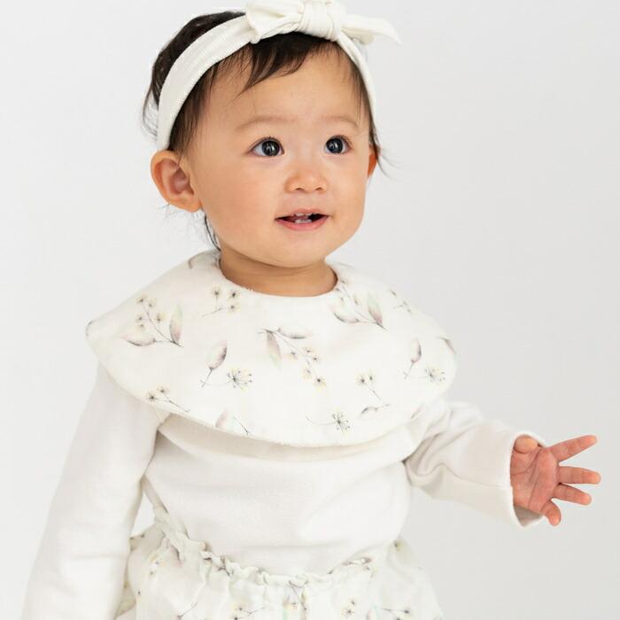 3色から選べる ベビーギフト 3点セット スタイ ヘアバンド ブルマ はなことばシリーズ Lien de famille  おしゃれで可愛いプレゼント | lien de famille | 17