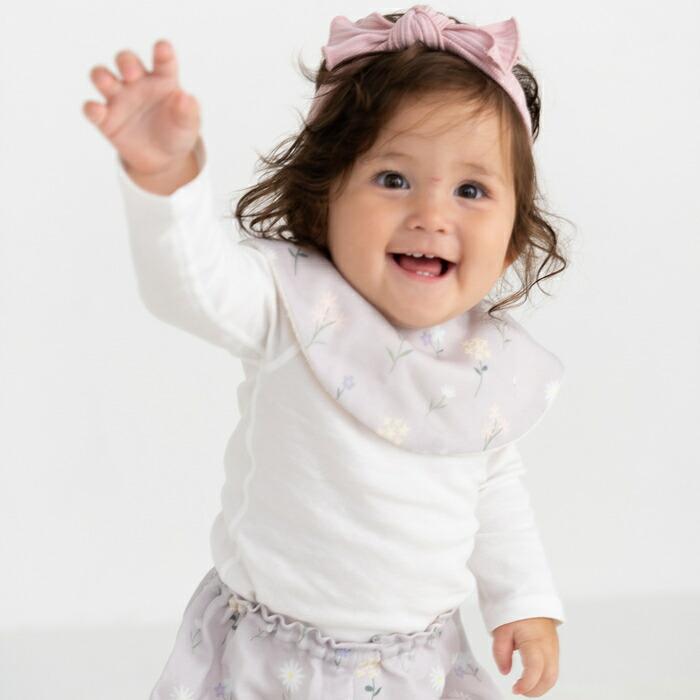 3色から選べる ベビーギフト 3点セット スタイ ヘアバンド ブルマ はなことばシリーズ Lien de famille  おしゃれで可愛いプレゼント | lien de famille | 19