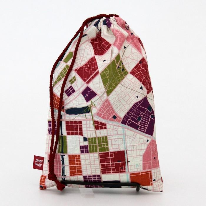 御朱印帳 地図柄 専用袋セット 東京 浅草 かわいい おしゃれ 蛇腹折り ご縁 旅雑貨 ポーチ付き 税込