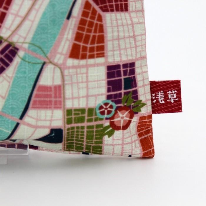 御朱印帳 地図柄 専用袋セット 東京 浅草 かわいい おしゃれ 蛇腹折り ご縁 旅雑貨 ポーチ付き 税込