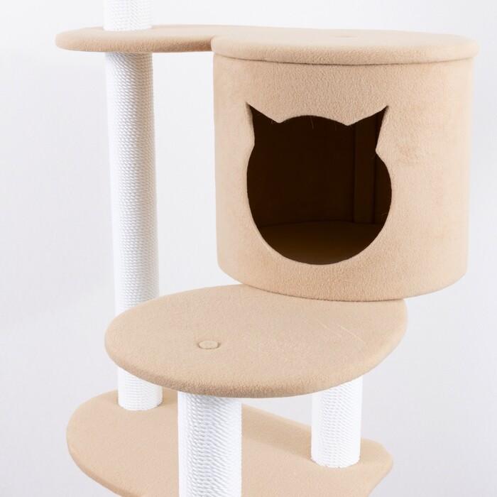 7色から選べる！ 国産キャットタワー ハート型のステップで可愛いデザイン 猫用アイテム 猫タワー 幅55×奥行55×高さ166cm te-ace-b |  | 09