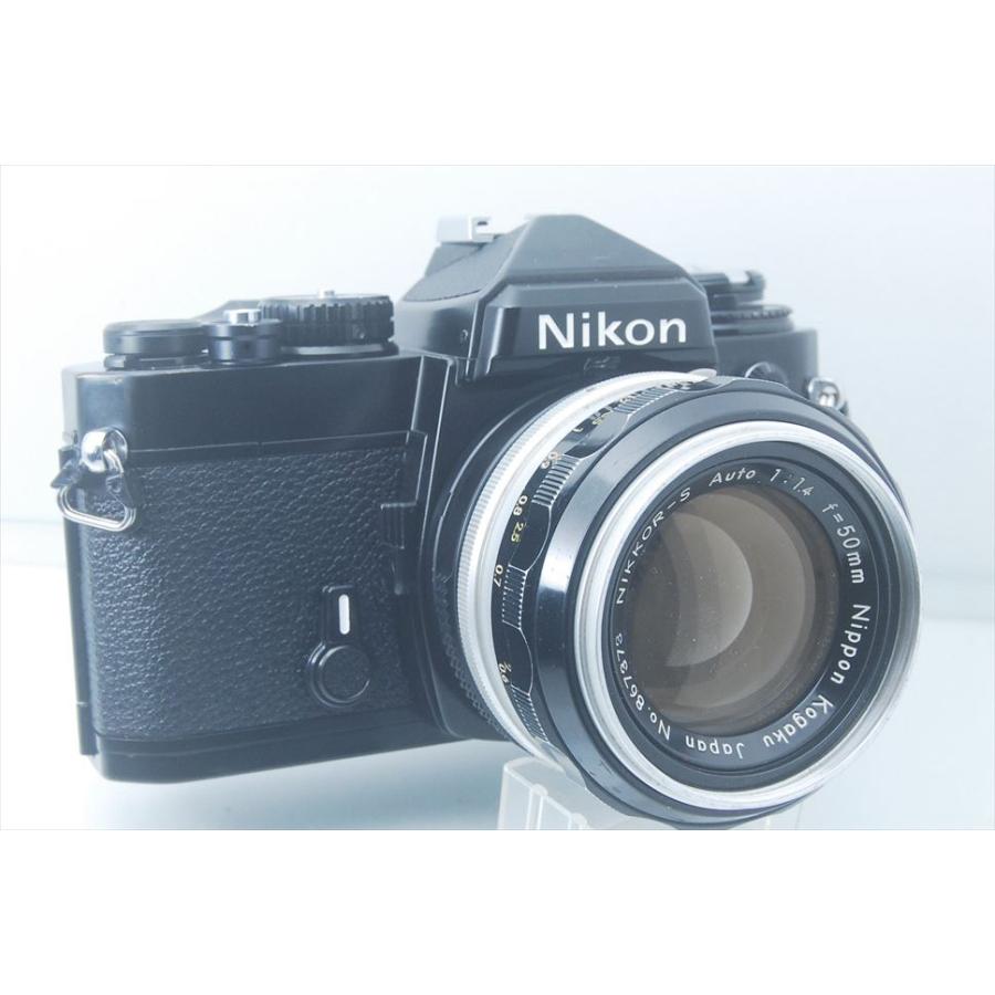 一眼レフカメラ ニコン Nikon FE ブラック フィムルカメラ レンズセット NIKKOR-S Auto 50mm F1.4【中古】