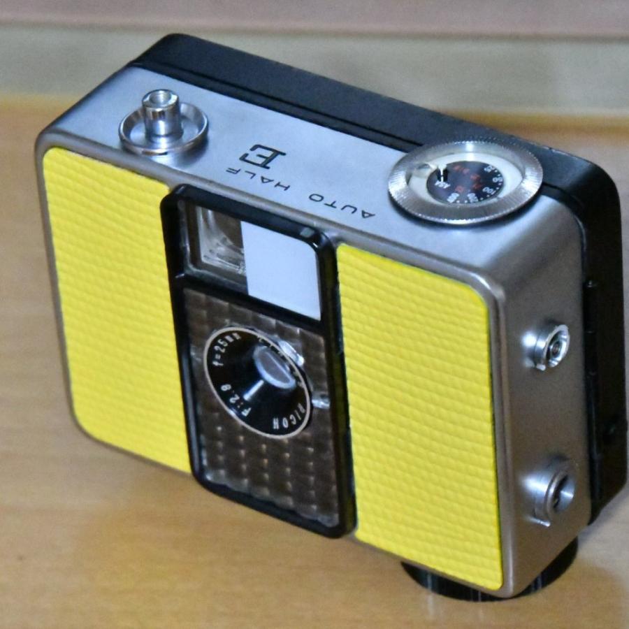 フィルムカメラ 中古 コンパクト カメラ RICOH AUTO HALF E イエロー