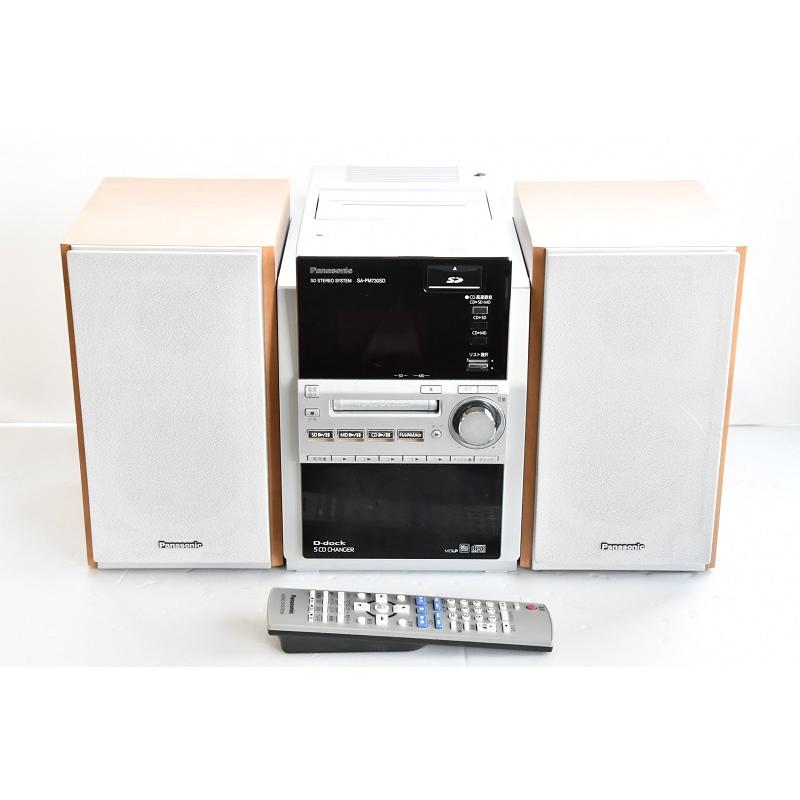 半額Panasonic D-dock SDステレオシステム SD カセット SC-PM730SD-S