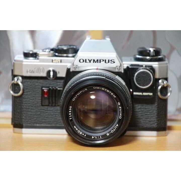 一眼レフカメラ 初心者 フイルムカメラ OLYMPUS OM-10 レンズセット【中古】