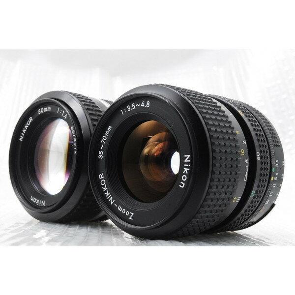 一眼レフカメラ 初心者 中古 一眼レフ Nikon FM10 標準セット 当店オリジナルWレンズセット【中古】の画像