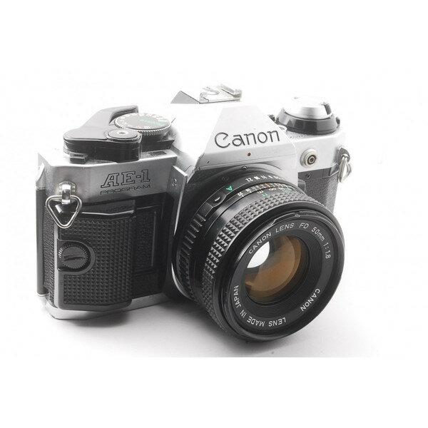 一眼レフカメラ 初心者 中古 一眼レフ canon フィルムカメラ AE-1 PROGRAM FD50mm F1.8【中古】の画像