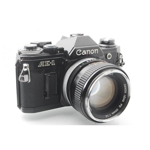 フィルムカメラ カメラ 中古 中古 カメラ canon ae-1 単焦点レンズ canon AE-1 FD 50mm f1.4 付き【ブラック】【中古】 | キヤノン | 01