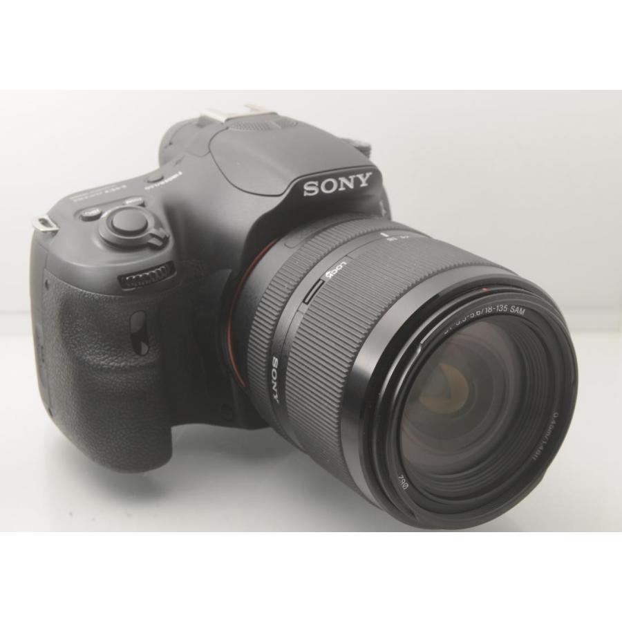 α（ソニー） - 一眼二眼レフ写真器 未経験者 中古 一眼二眼レフ 写真器 SONY α58 望遠レンズ一揃いの道具 DT 18-135粍 F3.5-5.6 SAM 保有 検出器洗い濯ぎ【中古】