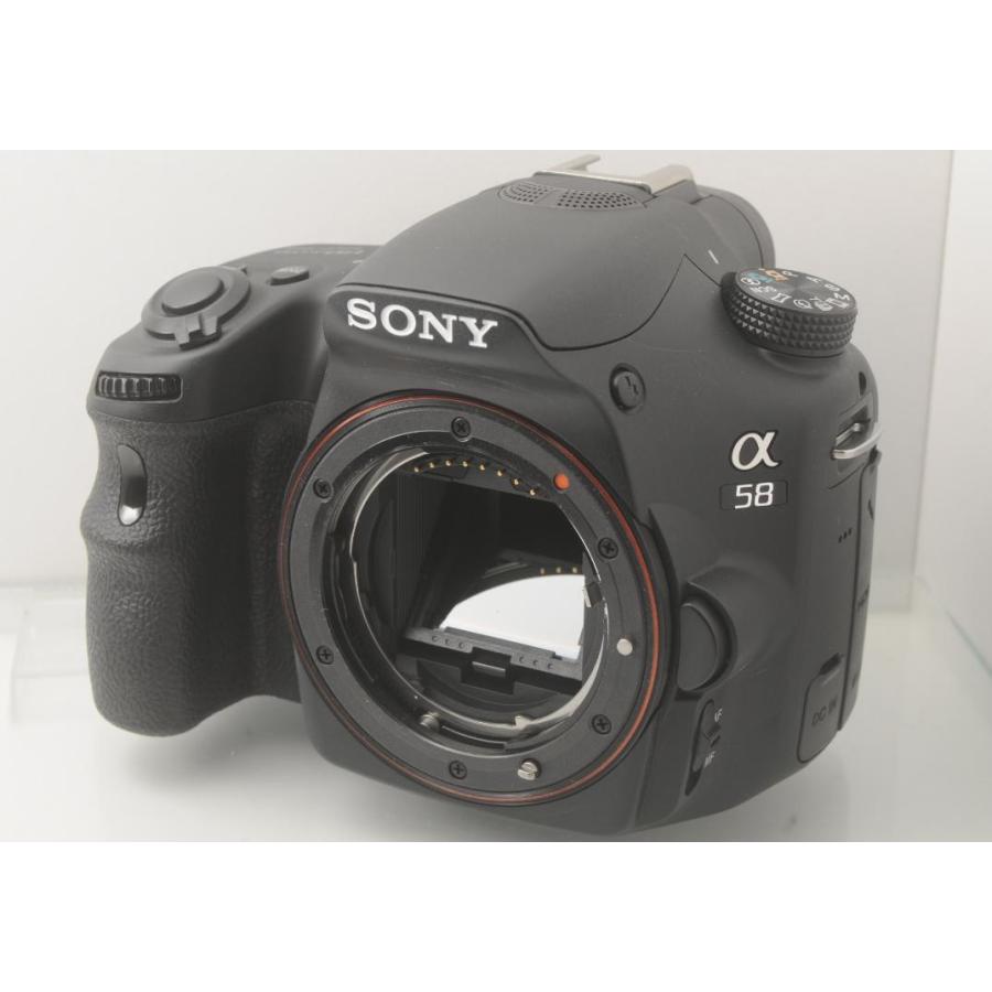 α（ソニー） - 一眼二眼レフ写真器 未経験者 中古 一眼二眼レフ 写真器 SONY α58 望遠レンズ一揃いの道具 DT 18-135粍 F3.5-5.6 SAM 保有 検出器洗い濯ぎ【中古】