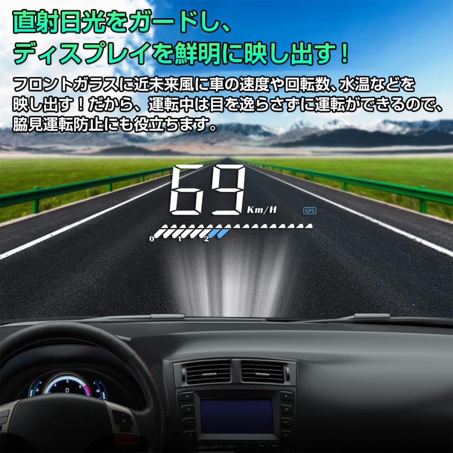 ヘッドアップディスプレイ Hud M7 Obd2 Gps速度計 車 大画面 カラフル 日本語説明書 車載スピードメーター ハイブリッド車対応 6ヶ月保証 P プロステーション 通販 Yahoo ショッピング