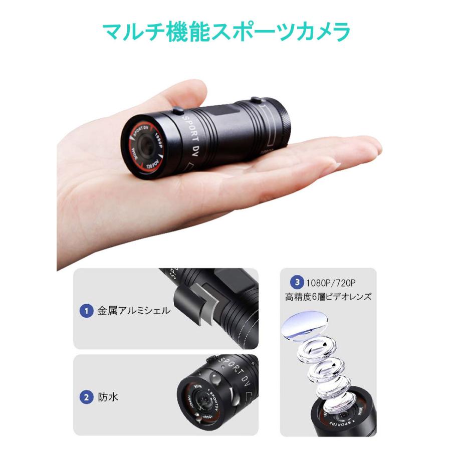 ドライブレコーダー 自転車 バイク スポーツカメラ 200万画素 マルチ