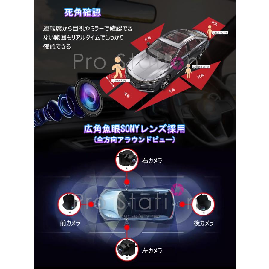 3Dアラウンドビュー 9インチAndroidモニター ドライブレコーダー 1080P