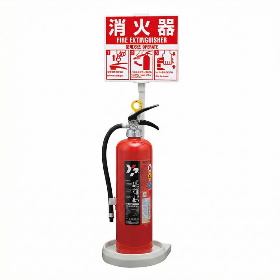 YP 業務用消火器 YA-10NX 5本セット ヤマトプロテック 2026年製 YA-10NX 10型消火器＋設置台セット 白 業務