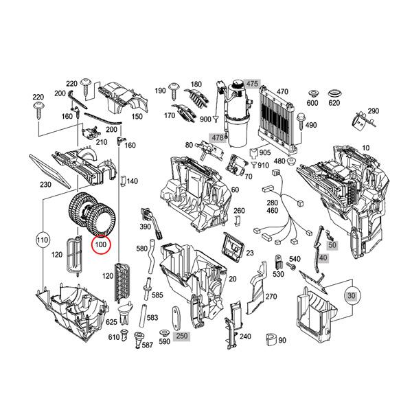 Mercedes-Benz ベンツ Vクラス W639 V350 ブロアモーター/ブロアファン 