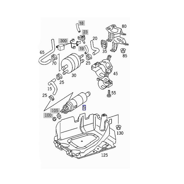 ベンツ W220 W215 R230 燃料ポンプ フューエルポンプ コネクタータイプ 0014701294 | Mercedes-Benz | 01