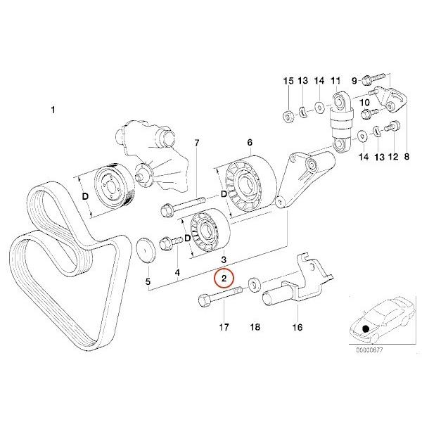 BMW 8シリーズ E31 840Ci ファンベルト アイドラプーリー/テンションプーリー/ガイドプーリー M60エンジン用 11281736724｜protechauto｜02