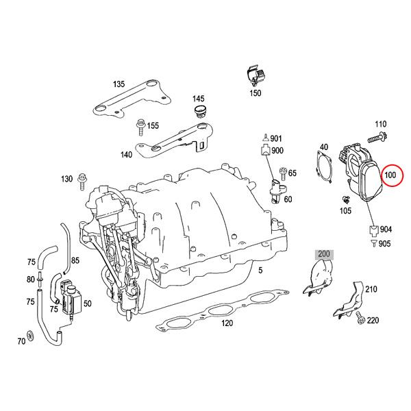 ベンツ C207 A207 W210 W211 W212 S212 E250 E280 E300 E350 E430 E500 E55AMG スロットルボディ 1131410125 1131410126 | Mercedes-Benz | 01
