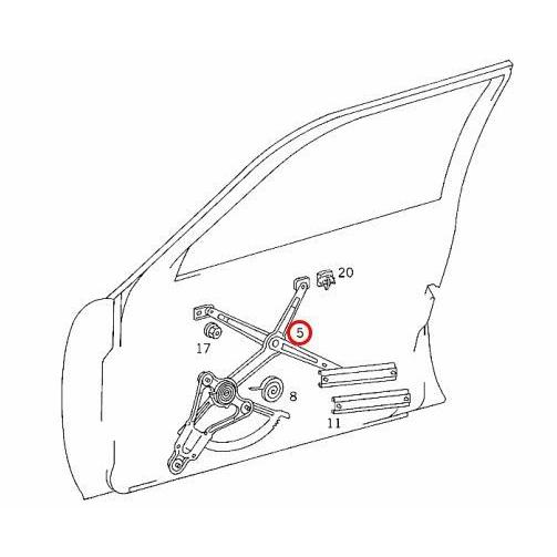 ベンツ Eクラス W124 フロント パワーウィンドウレギュレーター 右側 モーター付き 1247200446｜protechauto｜02