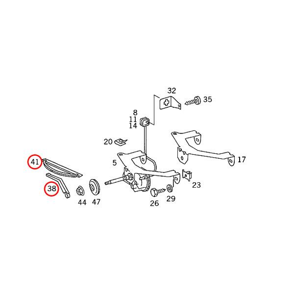 ベンツ W126 後期 300SE 420SE ヘッドライトワイパーアーム 左右  