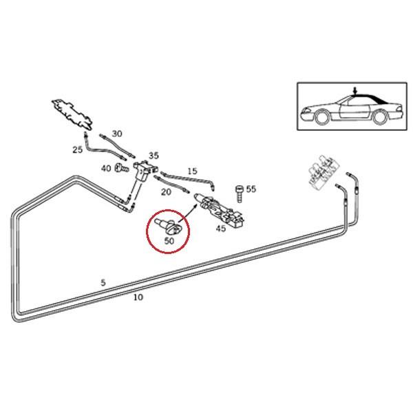 純正 ベンツ W124 R129 A208 ソフトトップ/ハードトップ ロックシリンダー 1298000172 1298001672 | Mercedes-Benz | 01