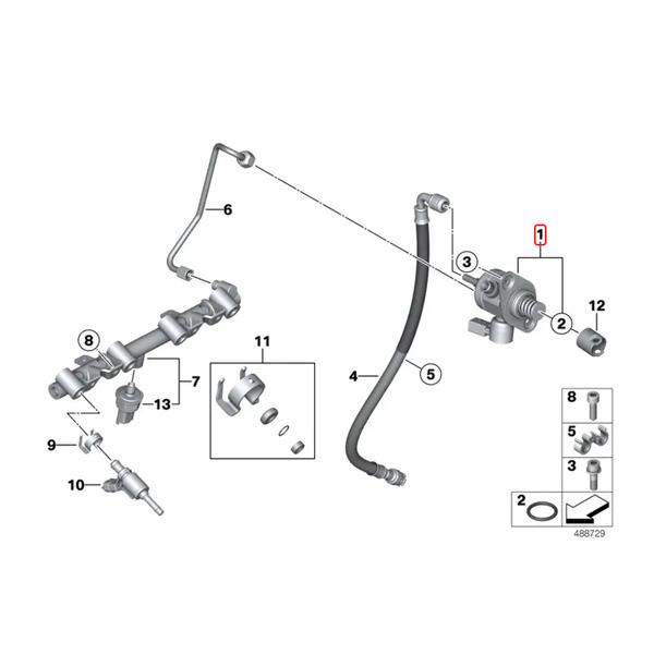 BMW 1シリーズ F20 116i ハイプレッシャーポンプ リビルト品 13518605103｜protechauto｜02