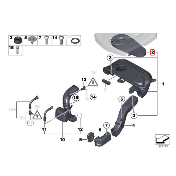 BMW F11 ワゴン 523d エアフィルター/エアクリーナー/エアエレメント N47N エンジン用 13717800151｜protechauto｜02