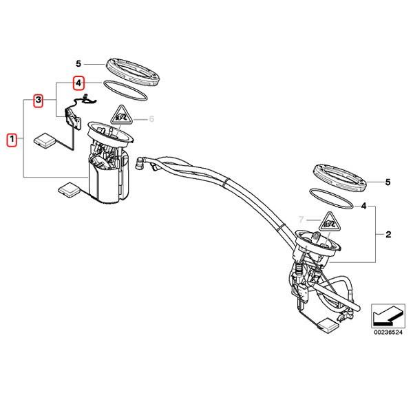 BMW E90 E91 E92 E93 E87 E82 E88 X1/E84 燃料ポンプ レベルセンサー＆シールリング付 16117197076 16147163297｜protechauto｜02