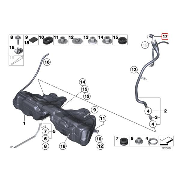 Valvola Di Sfiato A Membrana Per BMW - Codice 11128570828, Compatibile Con Serie 1, 3, 4, 5, X1, X3, X5