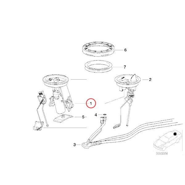 BMW 3シリーズ E36 燃料ポンプ/フューエルポンプ 16146758736