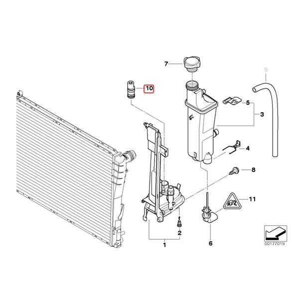 BMW E46 X3/E83 X5/E53 ATサーモスタット/サーモスタッド ATF冷却用 ディーゼルエンジン用 17112249366 | BMW | 01