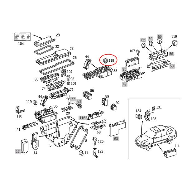 Mercedes-Benz ベンツ W202 C280 マルチファンクションリレー