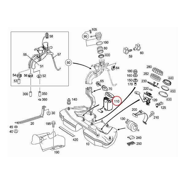 Mercedes-Benz ベンツ W203 C209 A209 燃料ポンプ/フューエルポンプ O 