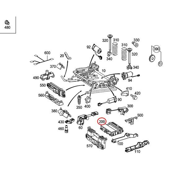 Mercedes-Benz ベンツ W211 E240 E320 E500 E55AMG パワーシート 