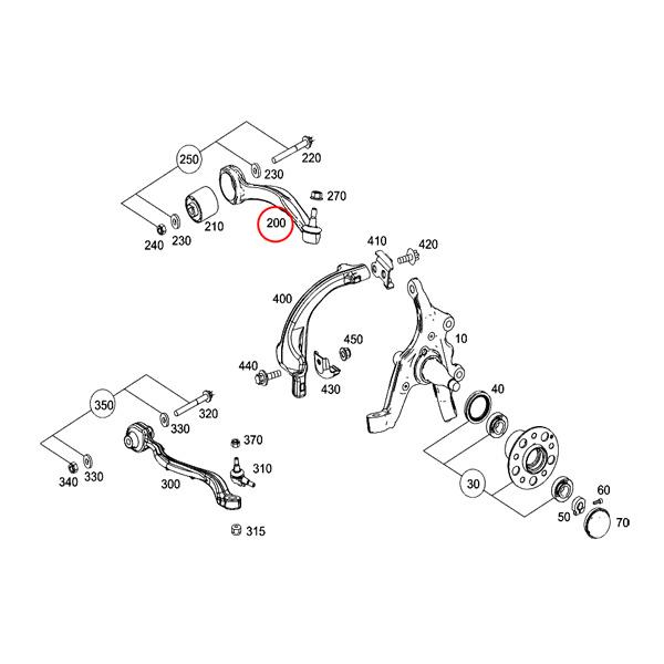 [6ヶ月保証]ベンツ Eクラス W212 E250 フロント プルストラットアーム/スラストロッド/テンションロッド 右側 2123302811 | Mercedes-Benz | 01