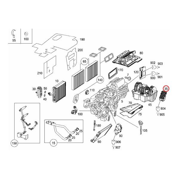 Mercedes-Benz ベンツ W221 W216 ブロアレジスター/ブロア 