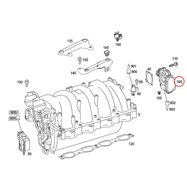 ベンツ R230 R172 R171 W216 W219 SL350 SL550 SLK350 SLK55AMG CL550 CLS550 スロットルボディ 2731410325｜protechauto｜02