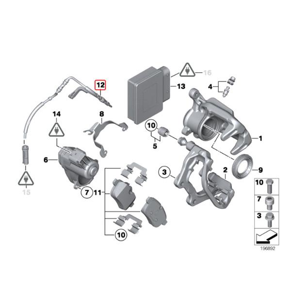 全国送料200円 BMW Z4/E89 sDrive35i リア/リヤ ディスクパッドセンサー 1本 34356789446｜protechauto｜02