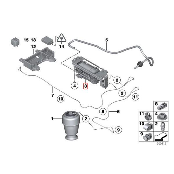 BMW BMW F07 F11 523d 523i 528i 535i 550i エアサスコンプレッサー